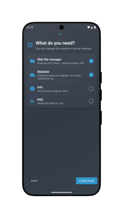 Interface selection